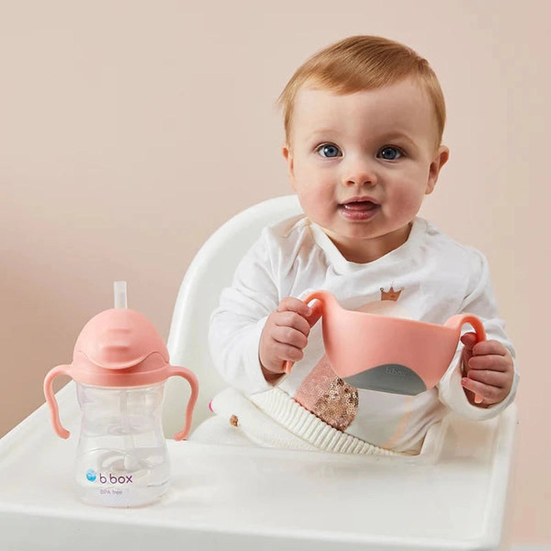 Bowl and Straw Set Tutti Fruiti Light Pink