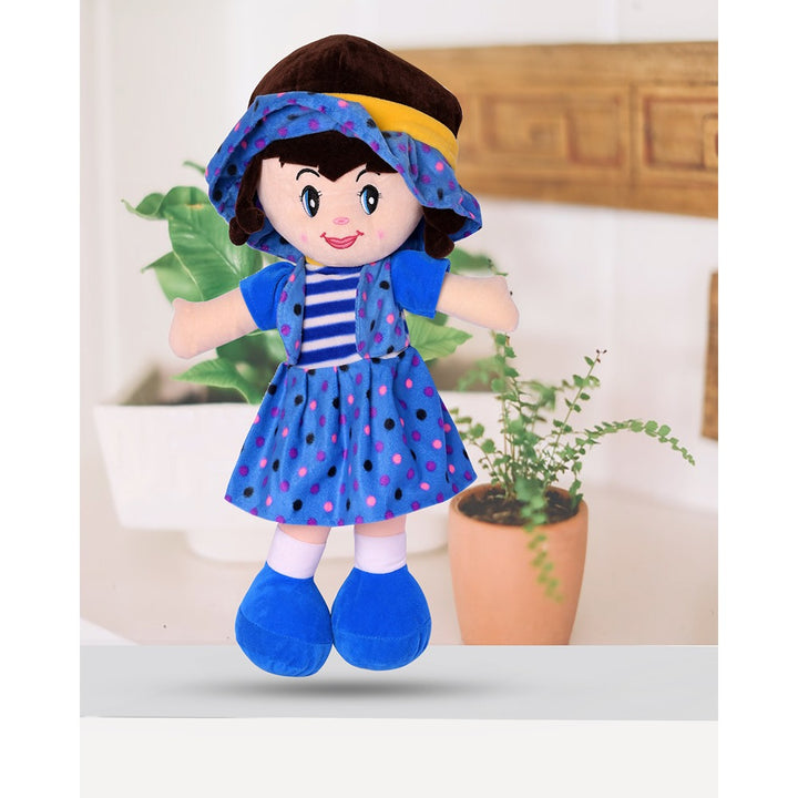 Blue Super Soft Stuffed Huggable Girl Winky Doll | Washable - Height 40 cm