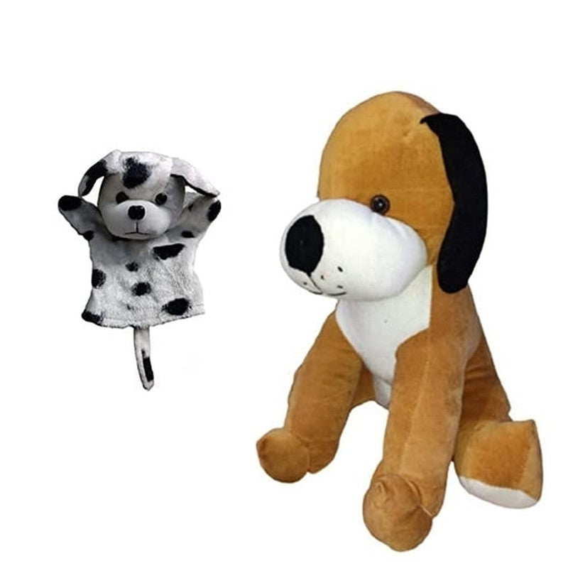 Dog Storytelling Hand Puppet & Brown Dog Soft Toy