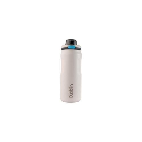Dubblin Modern Insulated Stainless Steel Water Bottle - 600ml | Keeps Water Hot & Cold - White