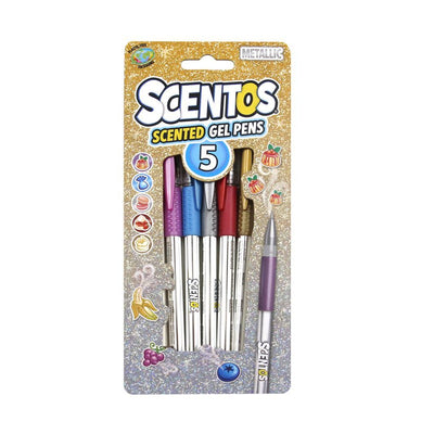 Scentos Scented 5 Gel Pens (Neon & Metallic)