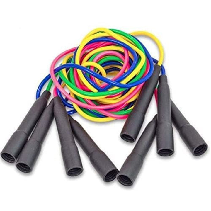 Fitfix Skipping Jump Rope (7 Feets) | Fitness Exercise Skipping Jump Rope (Pack of 3 Ropes) - Assorted Colours