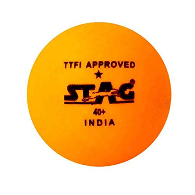 STAG ICONIC One Star Table Tennis Ball Pack of 6 (Orange)