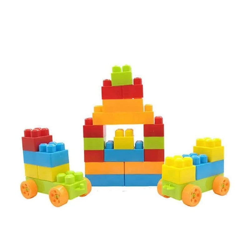 Kids 100 Pcs Box Big Mega Size Puzzle Blocks | Building and Construction Block Set (Multicolor)
