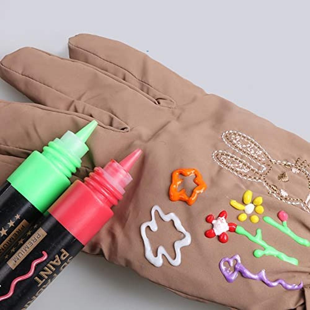 3D Fabric Paint - 24 Colours & 3 Brushes (6-10 Years)