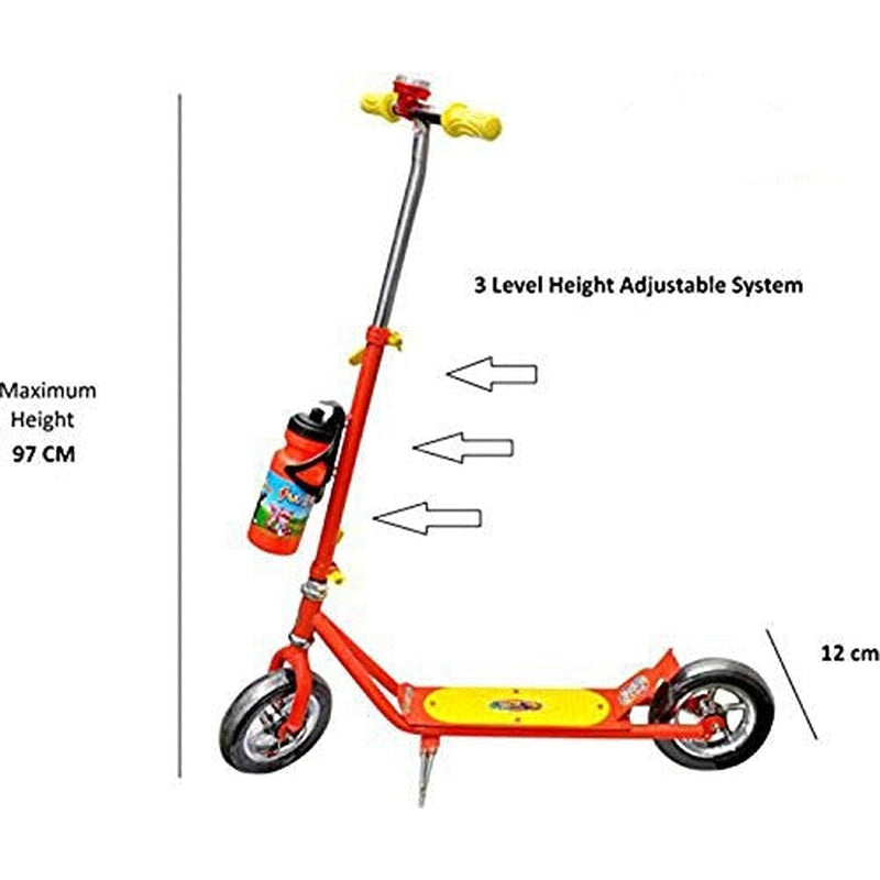 Adjustable Scooter Runner Ride-on with Heavy Wheels and Water Bottle - Red (COD Not Available)