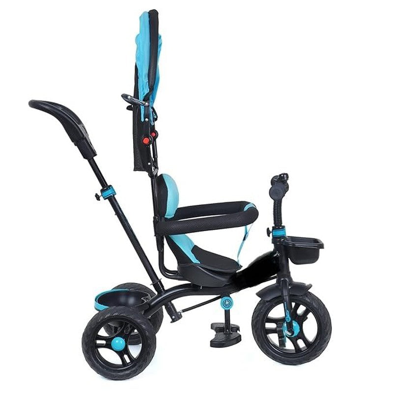 Tricycle with Canopy Plug N Play for Kids with Parental Control, Cushion seat and Safety Guard Rail | Carrying Capacity Upto 30kgs  | COD Not Available