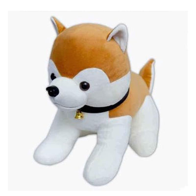 Brown Cute Husky Dog for Kids Plush Animal Soft Stuffed for Kids (Size : 45 cm)