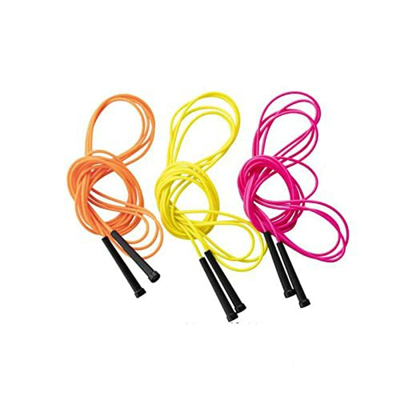 Fitfix Skipping Jump Rope (10 Feets) | Licorice Speed Jump Rope for 7 Years to Grown Ups (Pack of 3 Ropes) - Assorted Colors