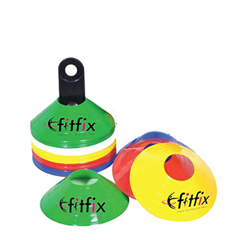 Fitfix Disc Cones with Carry Bag (Pack of 100 Cones) | Space Marker Agility Cones for Sports Training