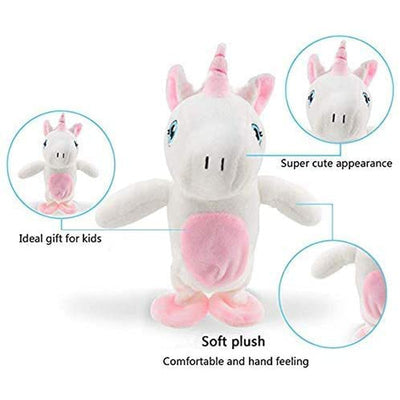 Talking Unicorn - Repeats What You Say Stuffed Animal Plush Toy