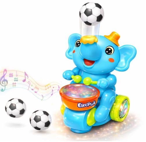 ToyBoi Elephant Musician Go Musical Toy | Bump & Go Action, Lights & Sound