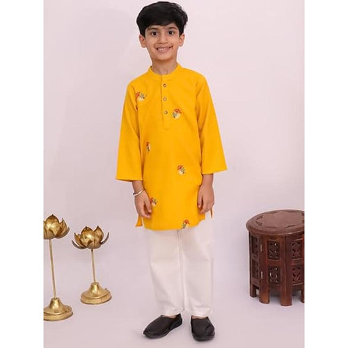 Little Ginnie Cotton Kurta Pajama Set for Boys | Multicolor Ethnic Wear