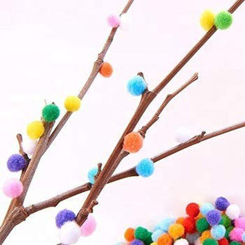 Assorted Pompoms | 2 cm | Ideal for DIY Activities Scrapbooking and More | 100