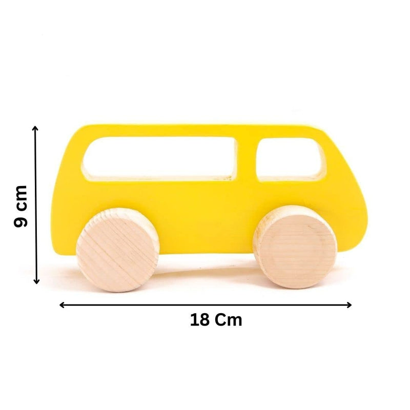 Wooden Push Toy  Van for Kids -  Large Size