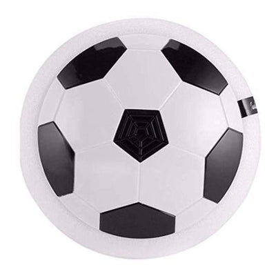 Air Power Soccer Hover Disc Toy with Foam Bumpers and Light-Up LED (White)