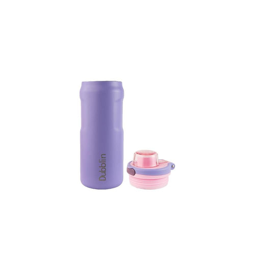 Dubblin Modern Insulated Stainless Steel Water Bottle - 1000ml | Keeps Water Hot & Cold - Lilac