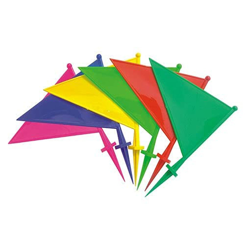 Fitfix Boundary Flag for Marking for All Sports (Assorted Color) - Set of 10