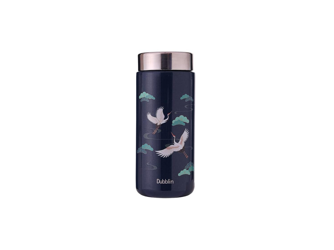 Dubblin Little Insulated Stainless Steel Water Bottle - 200ml | Keeps Water Hot & Cold - Dark Blue