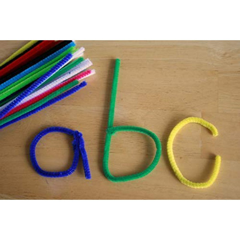 Pack of 100 Pipe Cleaners | Flexible Wired Fiber | 12 inch | Ideal for Art and Craft