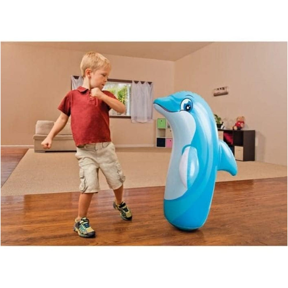 Inflatable Blow Up 3D BOP Wrestle Sand Filled Punching Boxing Bag - Animal Shape for Kids