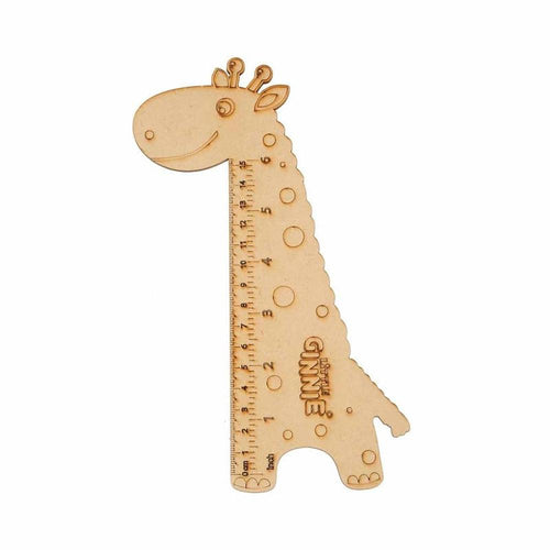 Little Ginnie Giraffe Ruler for Kids - Durable MDF