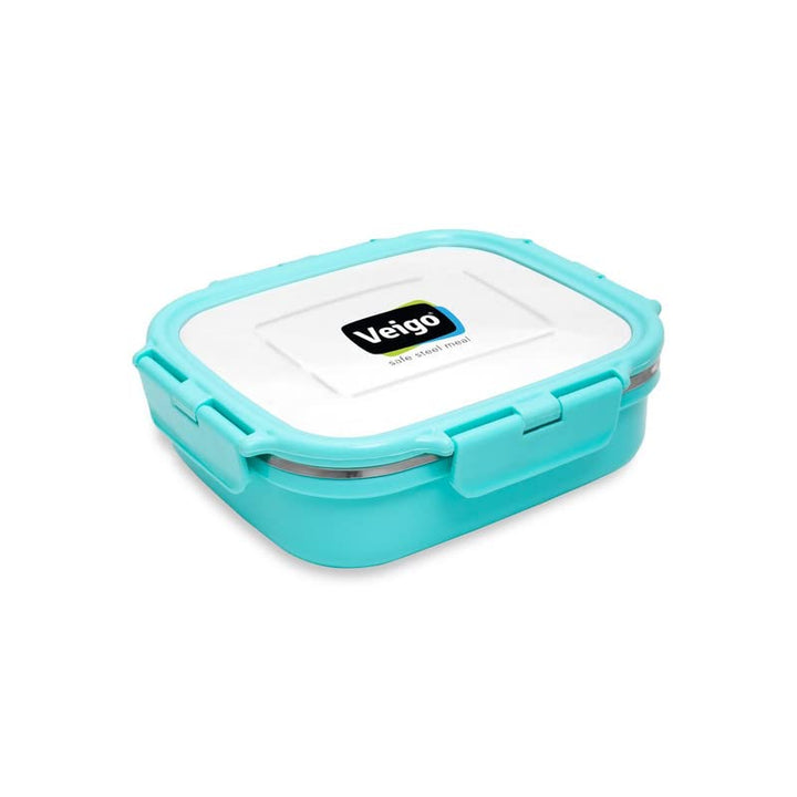 Heat Up Large Insulated Stainless Steel Leakproof & Airtight Lunch Box (630ml), Microwave Safe, Rectangle Shape