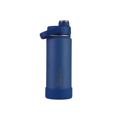 Dubblin Zoom Insulated Stainless Steel Water Bottle - 550ml | Keeps Water Hot & Cold - Blue