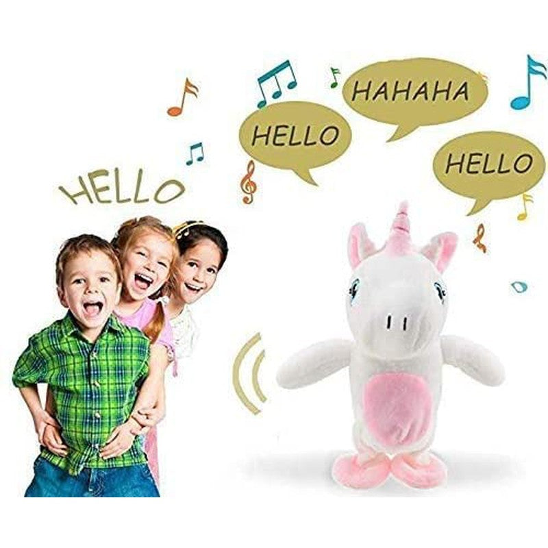 Talking Unicorn - Repeats What You Say Stuffed Animal Plush Toy