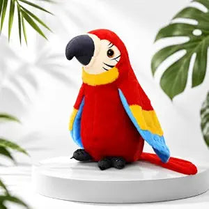 BIG FUN Toys Talking Parrot Toy for Kids – Repeats What You Say | Funny Learning Plush Toy