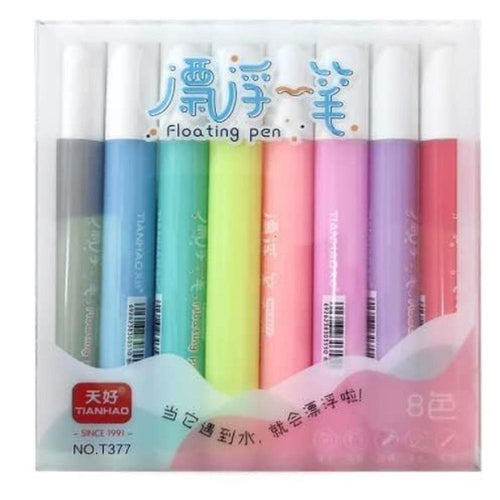 Floating Ink Pen Set | 8 Colors, Water-Based Doodle Markers Bold for Drawing, Coloring & Fun