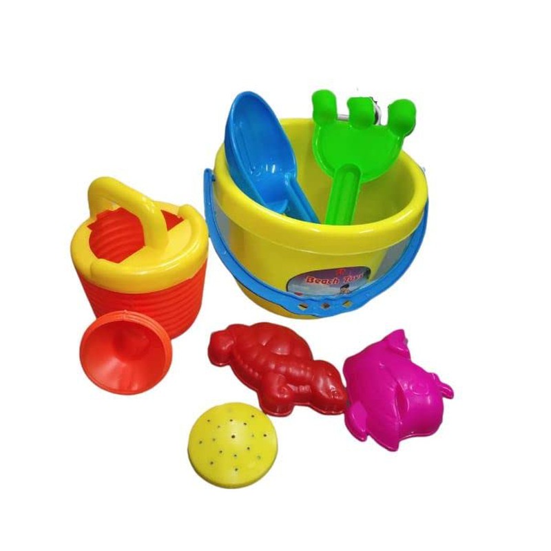 Beach Play Set for Kids with Bucket, Shovels and Molds