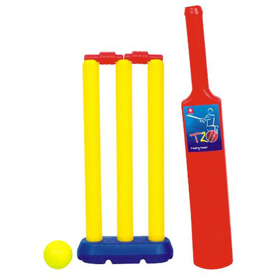 Nippon Cricket Set with Bag (1 Bat, 3 Wicket, 1 Stand, 1 Ball, 2 Bails) - Baby | 1.5 - 3 Years