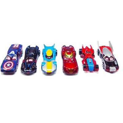 Super Hero Theme Diecast Metal Toy car for Kids- Set of 6