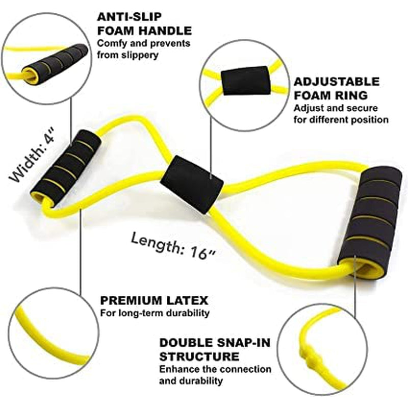 Fitfix Stretching Exercise Tube (Orange b) | Total Fitness Stretch Body Toning Rope