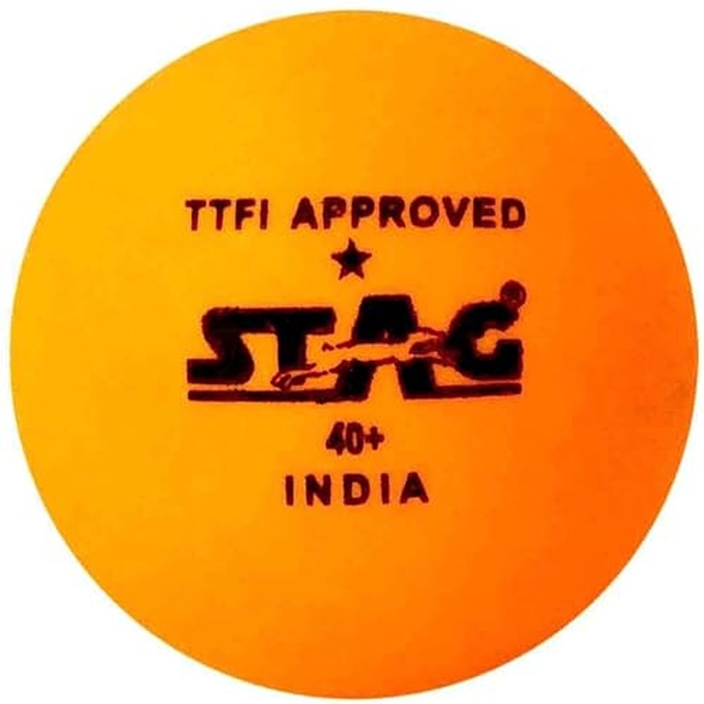 STAG ICONIC Seam Table Tennis Ball Pack of 12 (Orange)