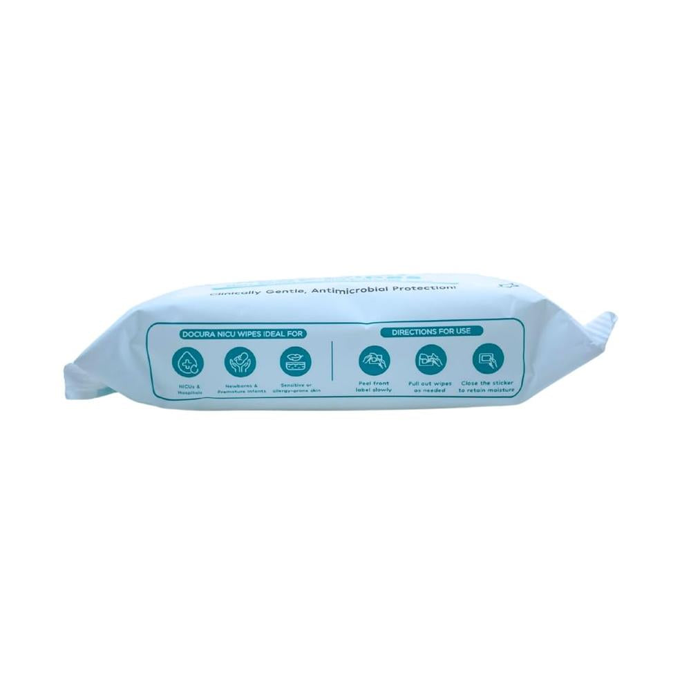 Docura N.I.C.U. Baby Wipes - 25 Wipes | Gentle Protection for the Most Sensitive Skin with 0.25% Chlorhexidine