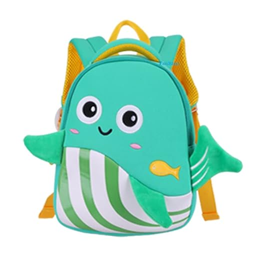 FunBlast Cute Whale Print Shoulder Bag for Kids – Cartoon School Bag for Preschool, Picnic & Travel