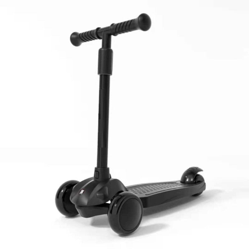 Height Adjustable and Kick 3 Wheels Scooter - Black