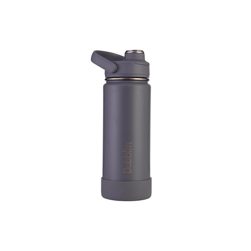 Dubblin Zoom Insulated Stainless Steel Water Bottle - 1200ml | Keeps Water Hot & Cold - Grey