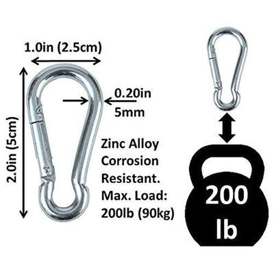 Cable Attachments for Gym - Home Fitness Equipment | Cross fit Equipment Gym Handles - Thigh Strap Cable Pulley Workout Equipment Gym (Carabiner 8MM)