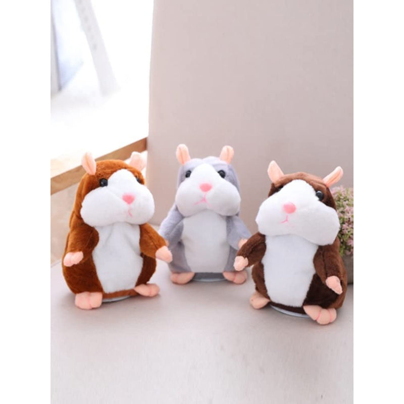 Talking Hamster Repeats What You Say (Educational Talking Toy) - Brown