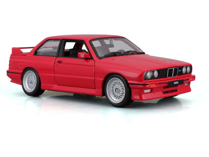 Bburago Original Licensed 1988 BMW 3 Series M3 (Red) Diecast Car | 1:24 Scale (14 Years till Grown Ups)
