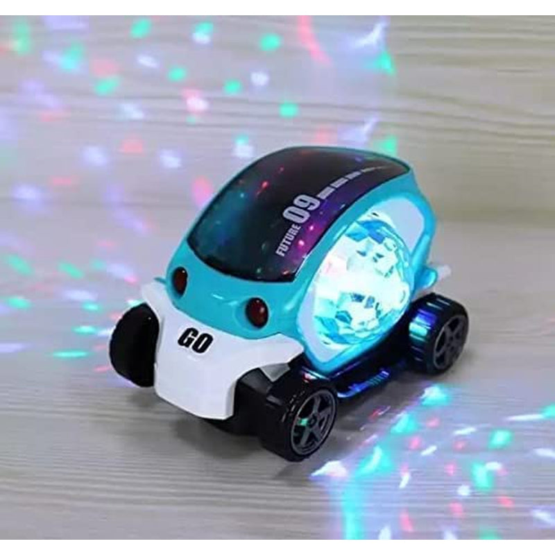 360 Degree Rotating Bump and Go India Toy Stunt Car Toy with 4D Lights & Sounds and Musical Car (Assorted Colours)