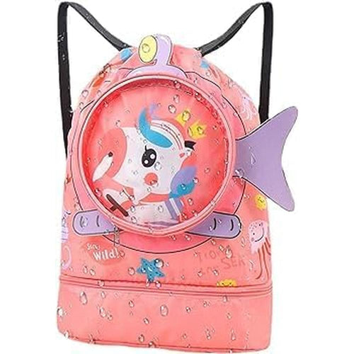 Kids Swimming Bag with Cute Design | Waterproof Backpack with Dry-Wet Separation & Shoe Compartment