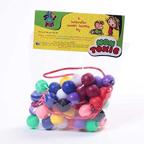 Premium Wooden Bead Collection (50 pieces)