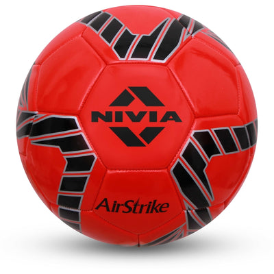 Nivia Football Size-5 (Red) Airstrike (11-13 Years)