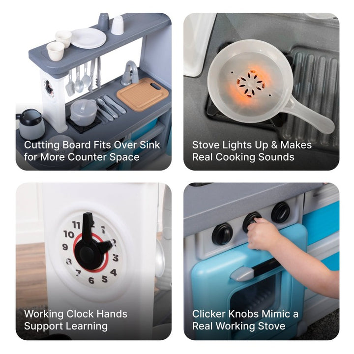 STEP2 Cooking Time Kitchen Pretend Playset with Light & Sound (3-8 Years)
