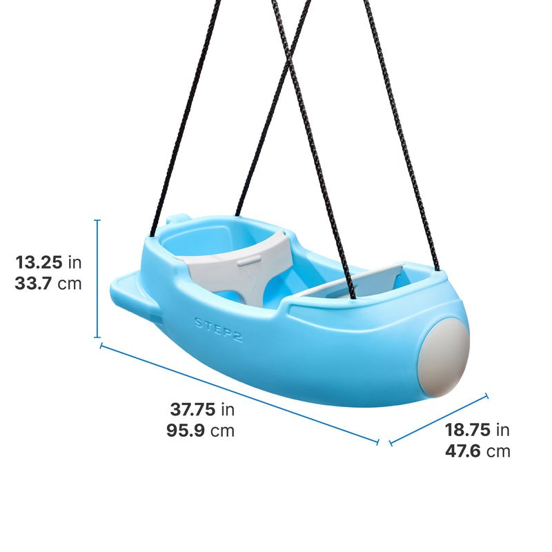 STEP2 Premium Rocket Ship Themed Dual Swing - A Safe Ride for Two (9 Months - 3 Years)