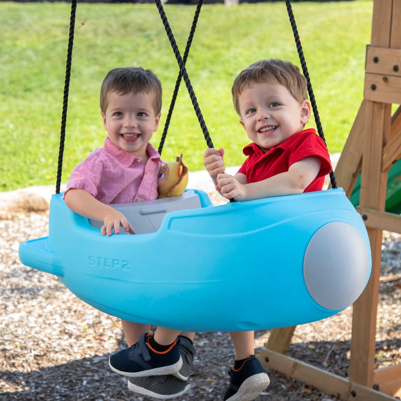 STEP2 Premium Rocket Ship Themed Dual Swing - A Safe Ride for Two (9 Months - 3 Years)